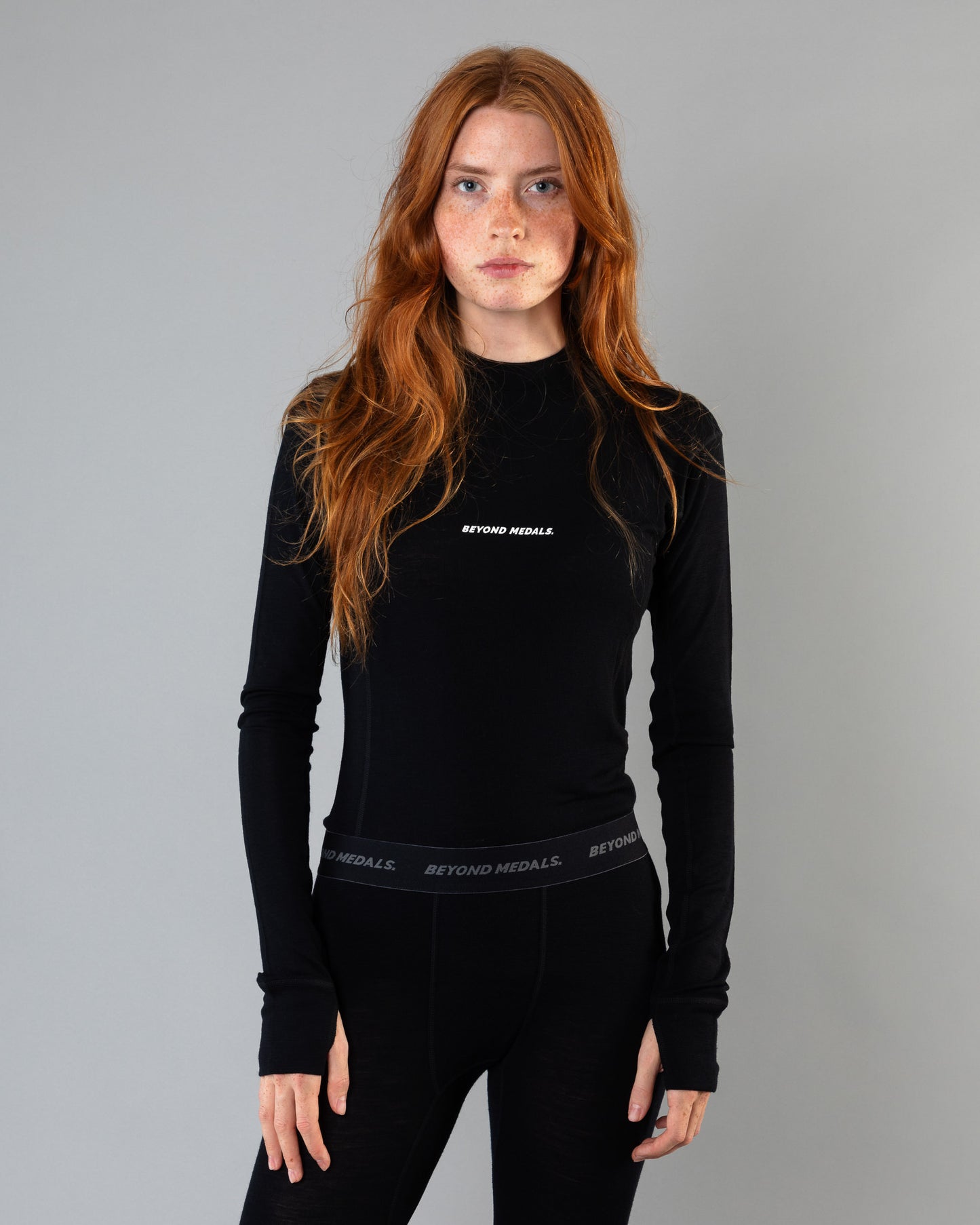 Beyond Medals Merino Baselayer Top - Black