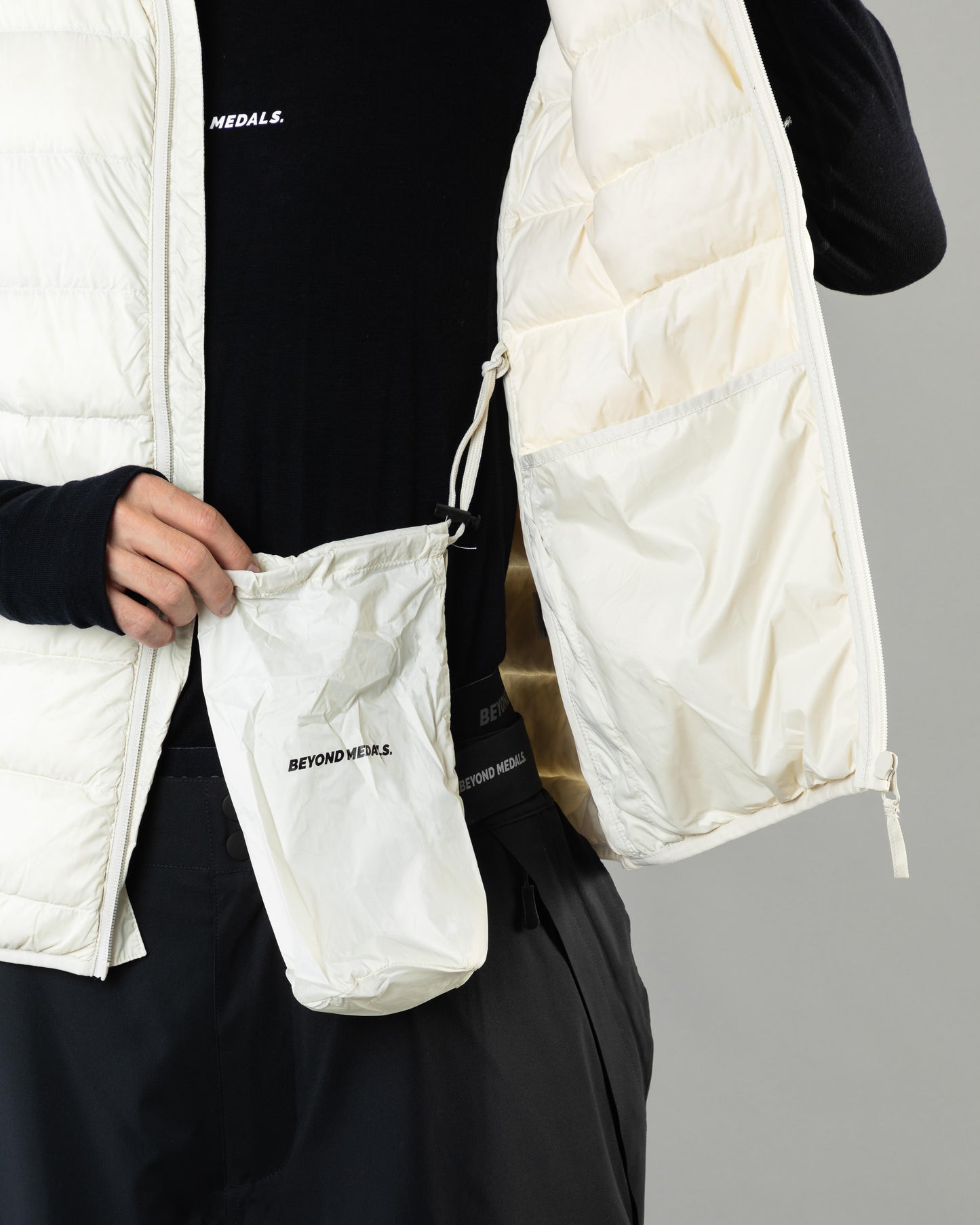 Beyond Medals Packable Down Vest - Off White