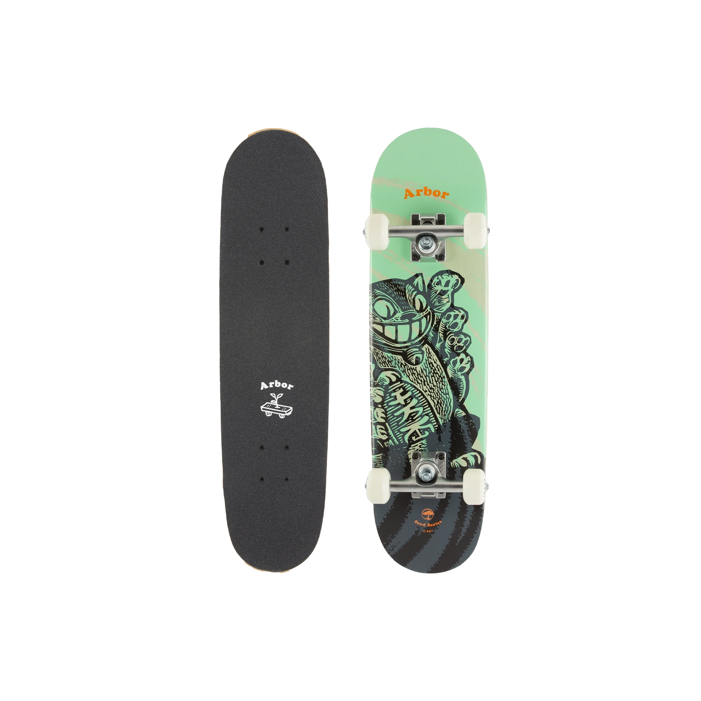 Arbor Seed 7.25 Woodcut Skateboard