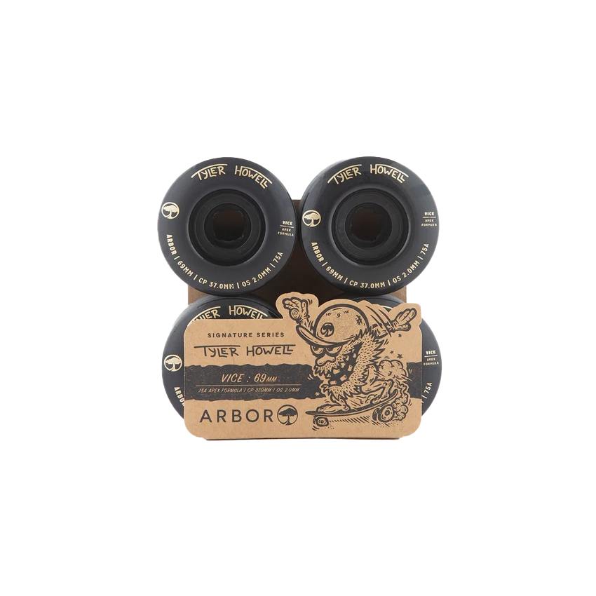 Arbor Vice - Tyler Howell 75a 69mm Black Wheels