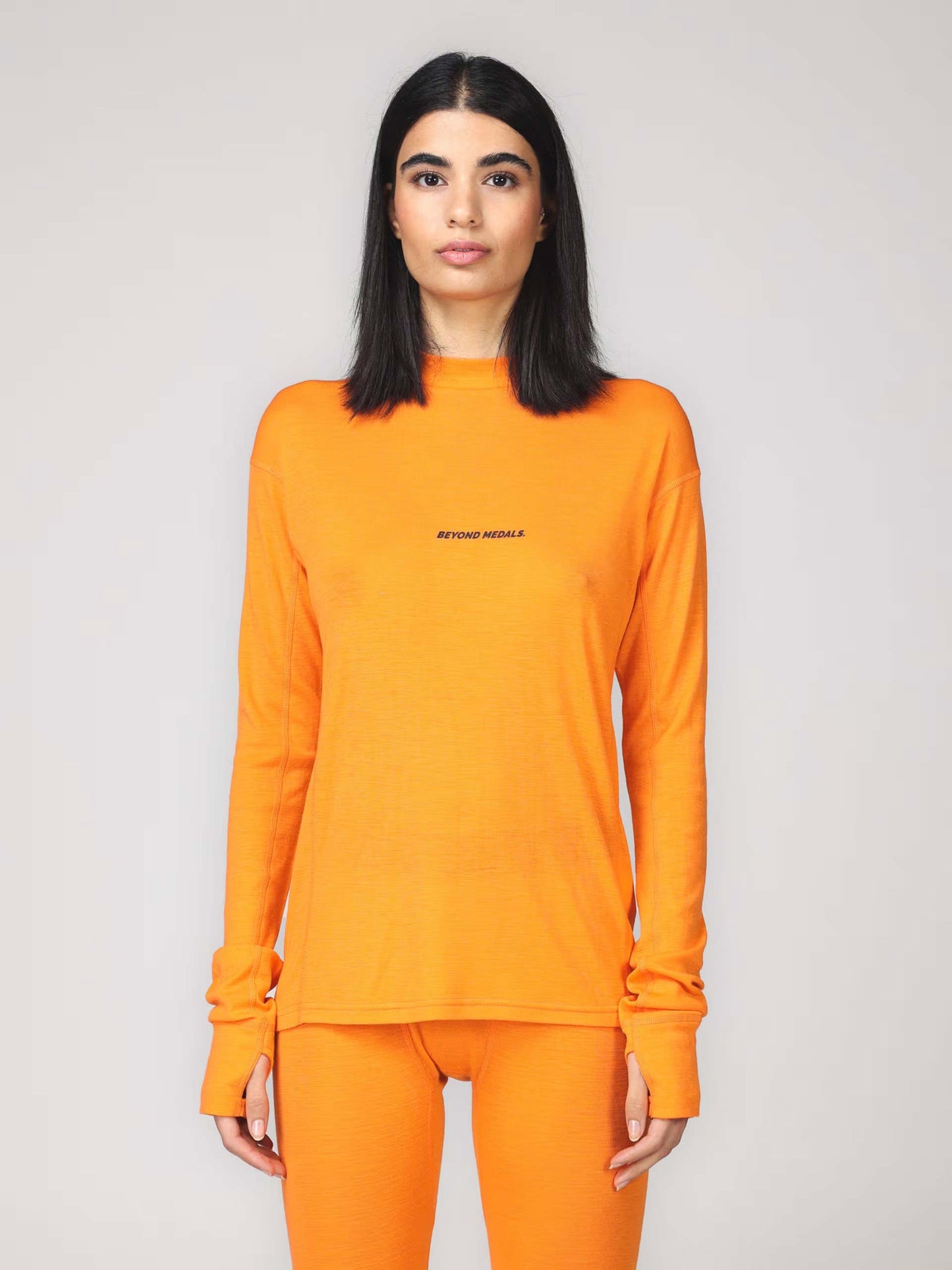 Beyond Medals Merino Baselayer Top - Orange
