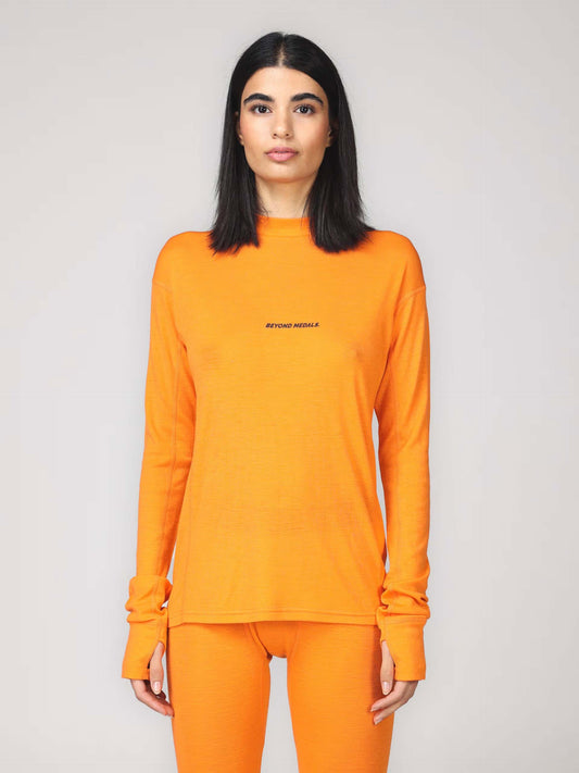 Beyond Medals Merino Baselayer Top - Orange