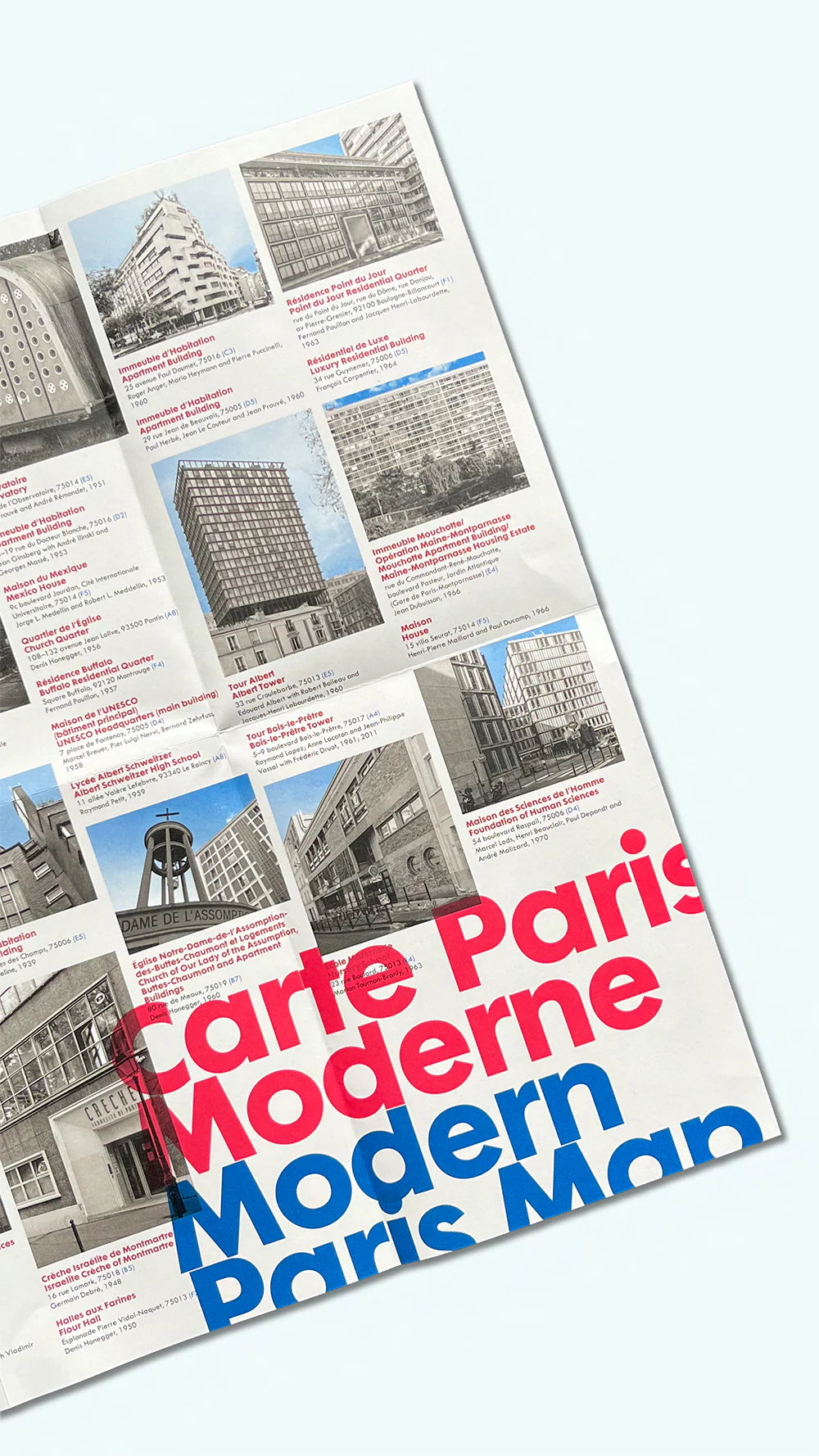 Blue Crow Media's- Modern Paris Map