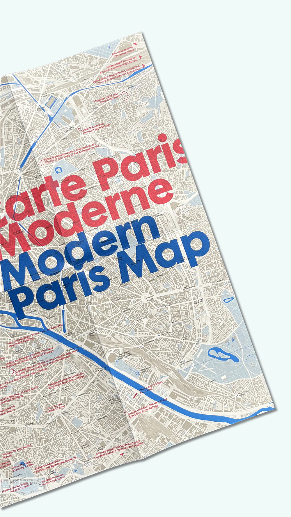 Blue Crow Media's- Modern Paris Map