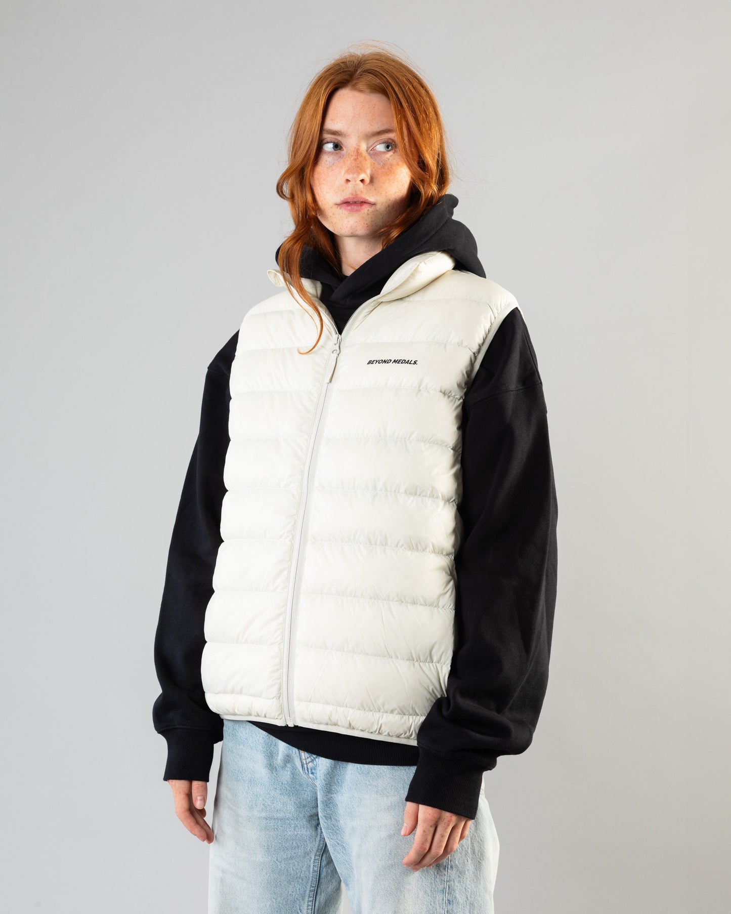 Beyond Medals Packable Down Vest - Off White