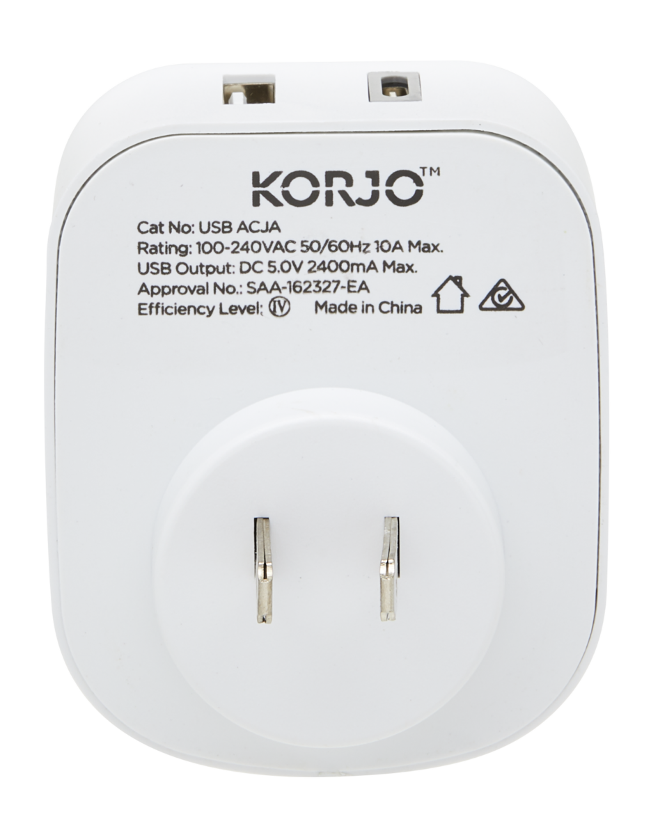Korjo USB A+C & Power Adaptor - Japan