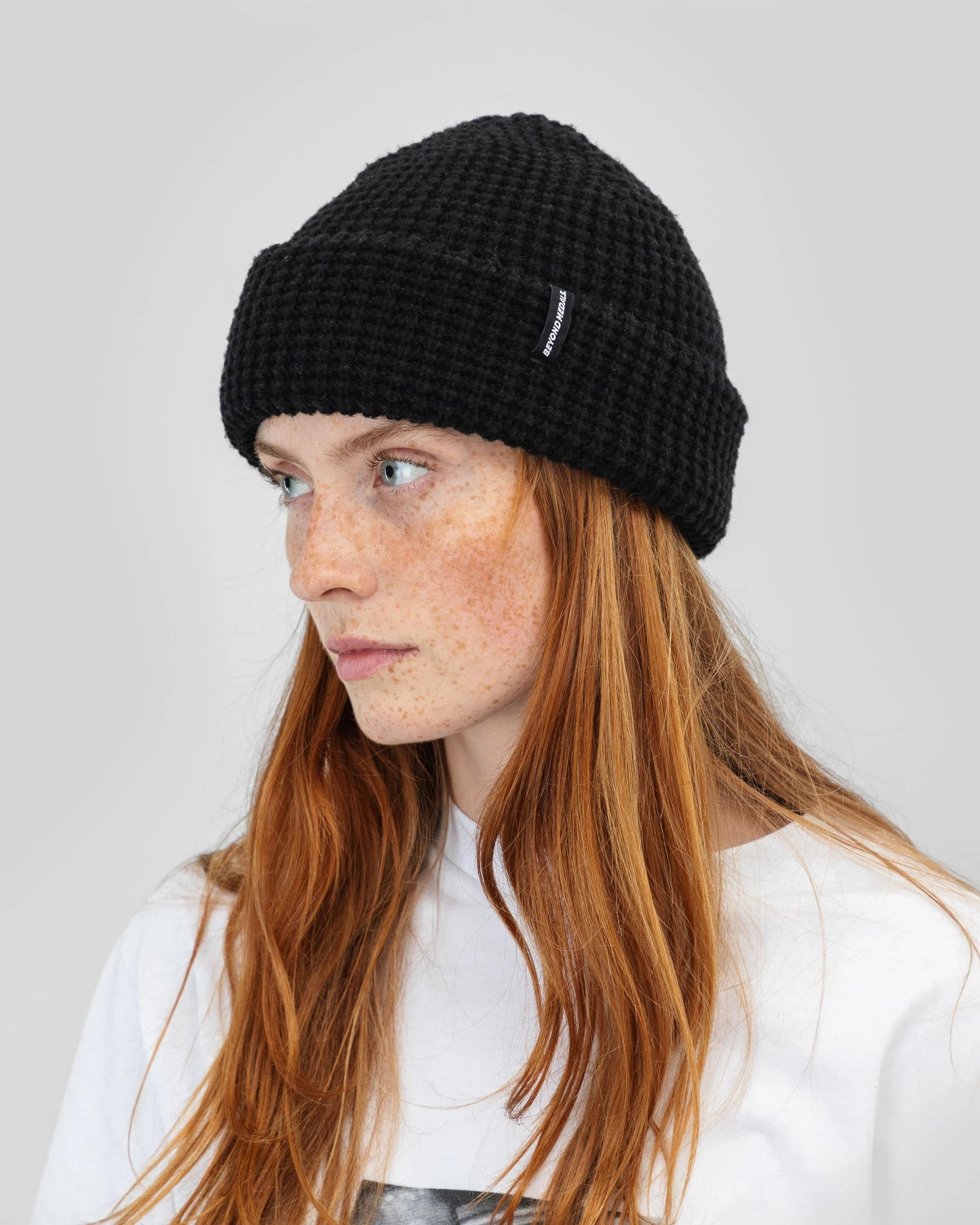 Beyond Medals Waffle Beanie - Black