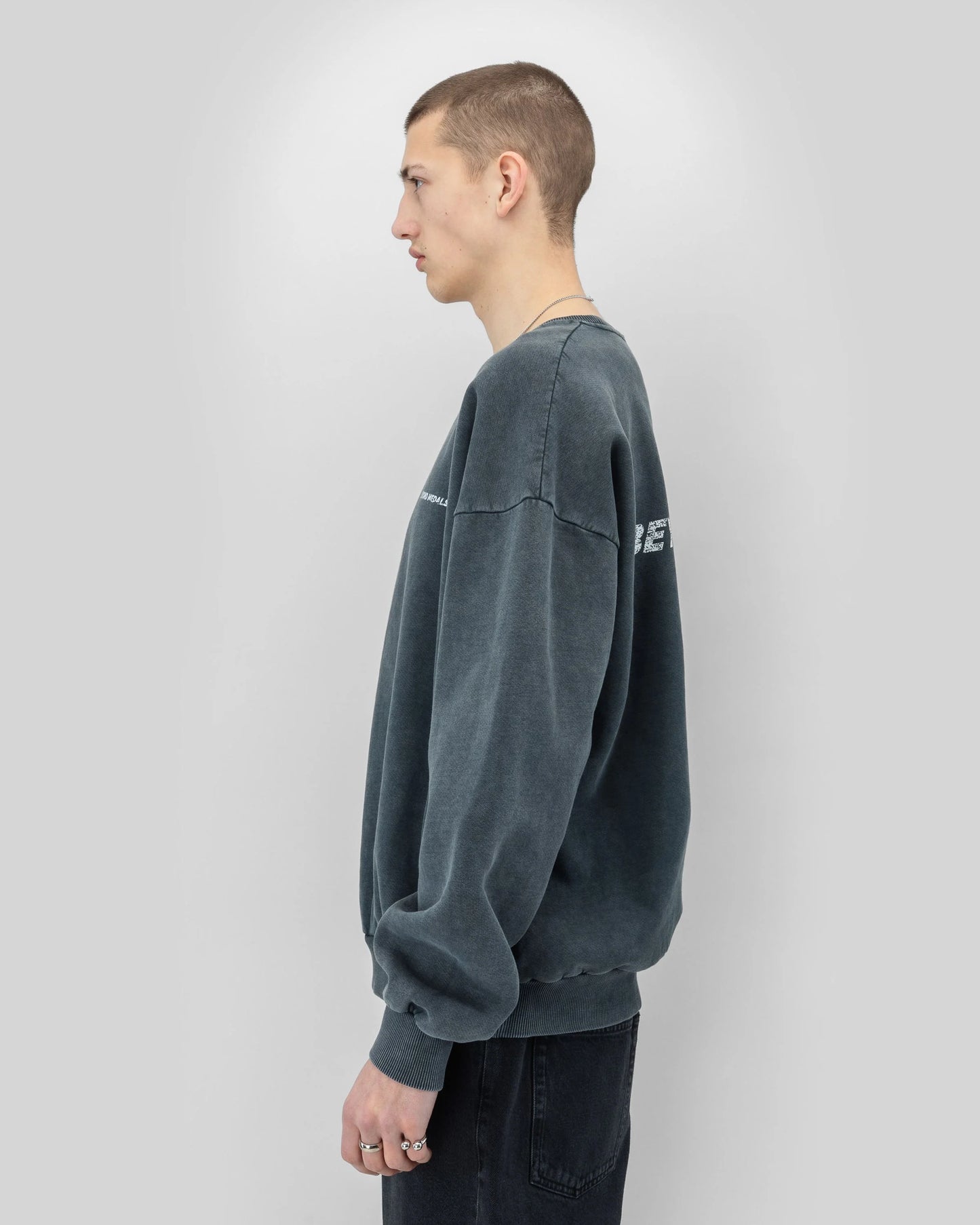 Beyond Medals Distressed Logo Crewneck